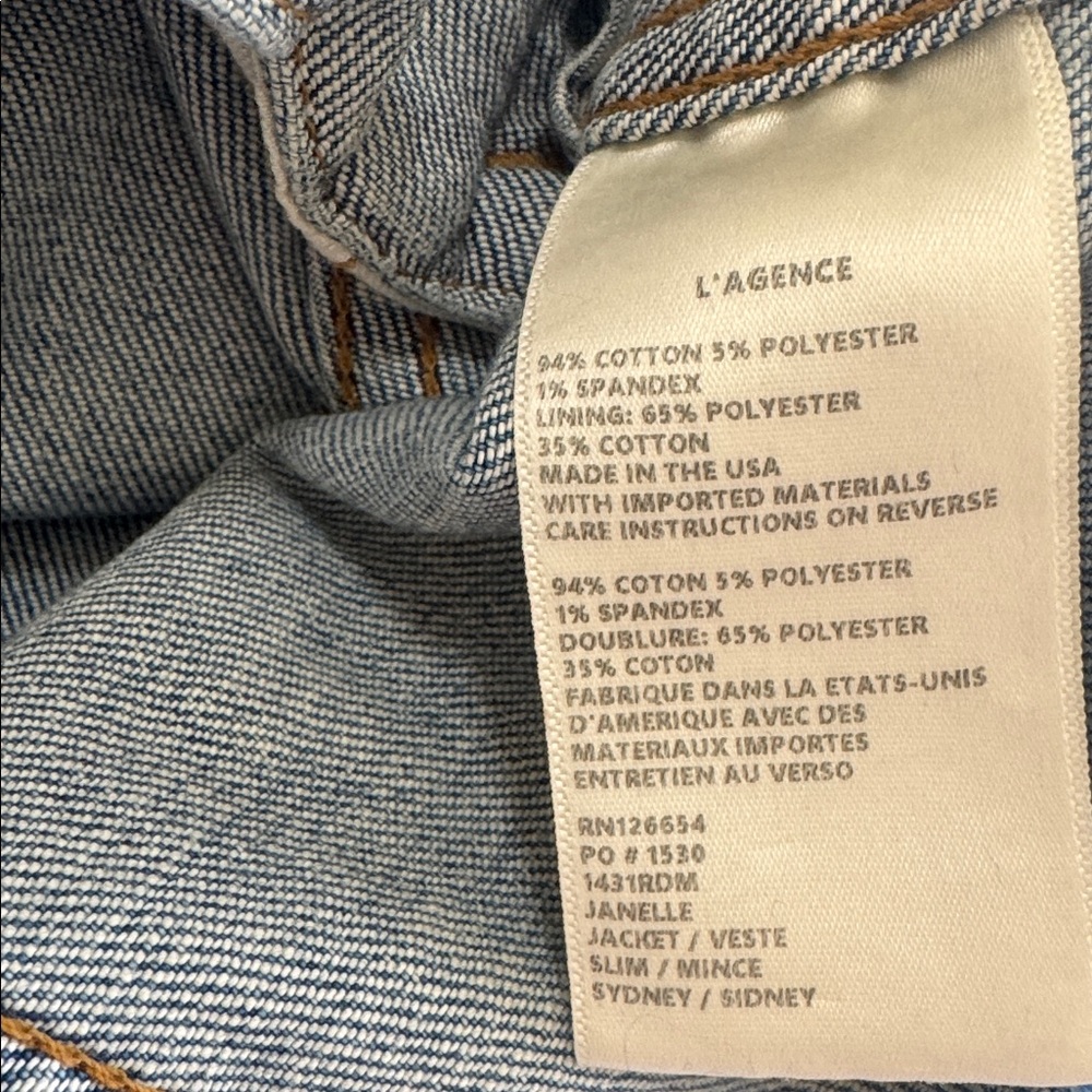 L’AGENCE denim jacket - Picture 8 of 8